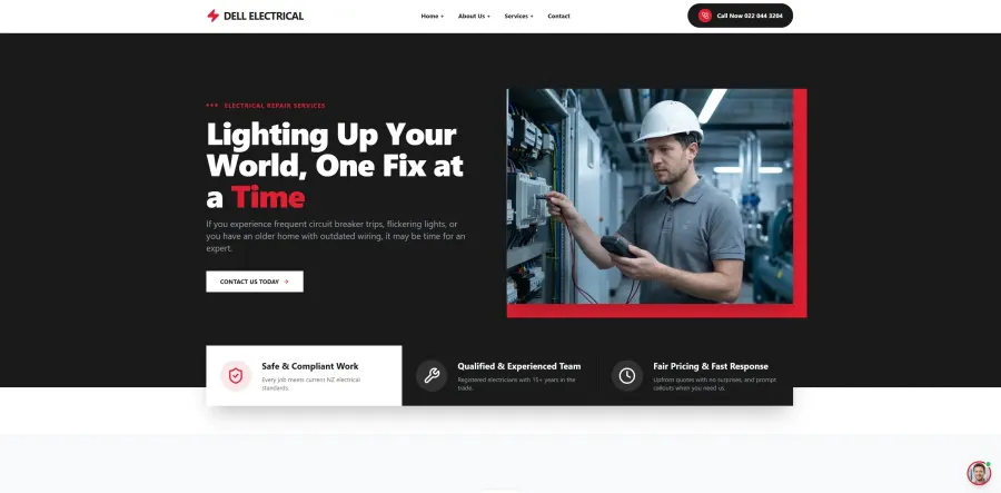 Dell Electrical website preview